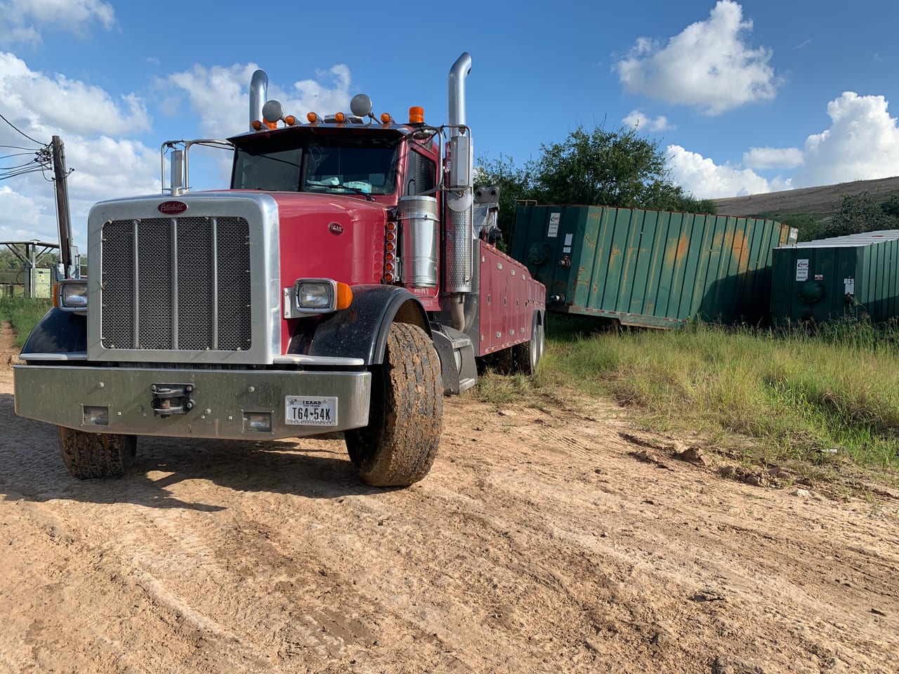 Peterbilt at industrial container yard